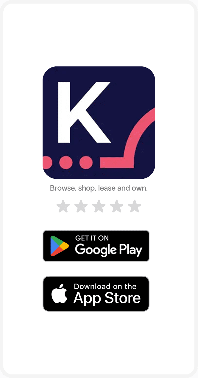 download-app Katapult app icon with download buttons for Google Play and App Store